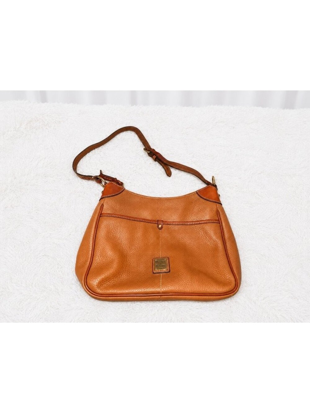 Dooney Bourke Women's Leather Shoulder Bag Brown Tan Canvas